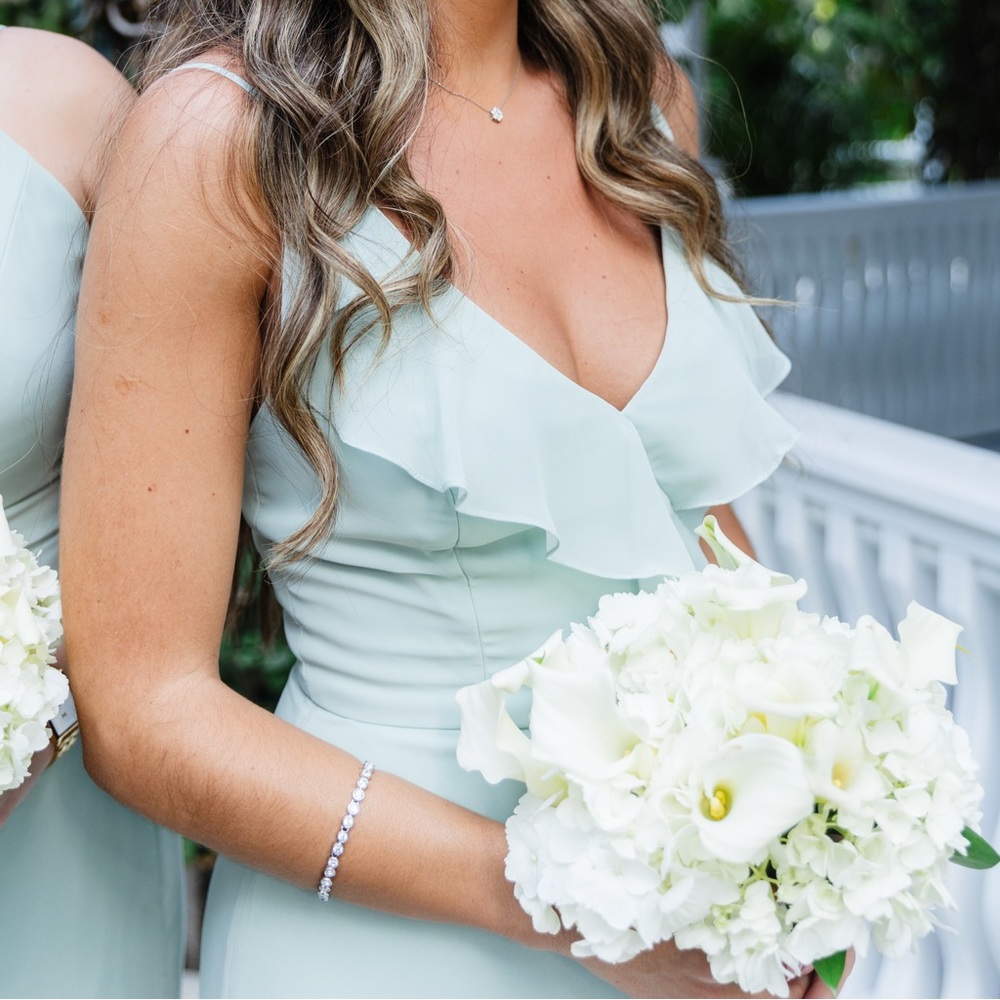 Dessy Collection Light Blue Wedding Dress